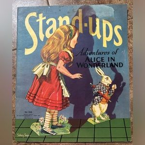 RARE 1934 Alice in Wonderland Stand Ups #964 Sidney Sage Saalfield Publishing Co